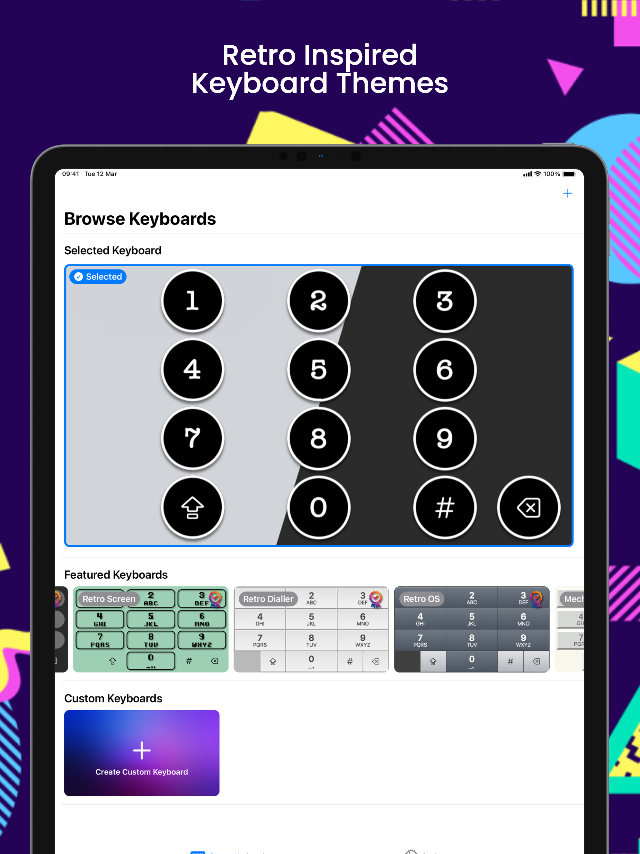 Retro Txt T9 Number Keyboard
