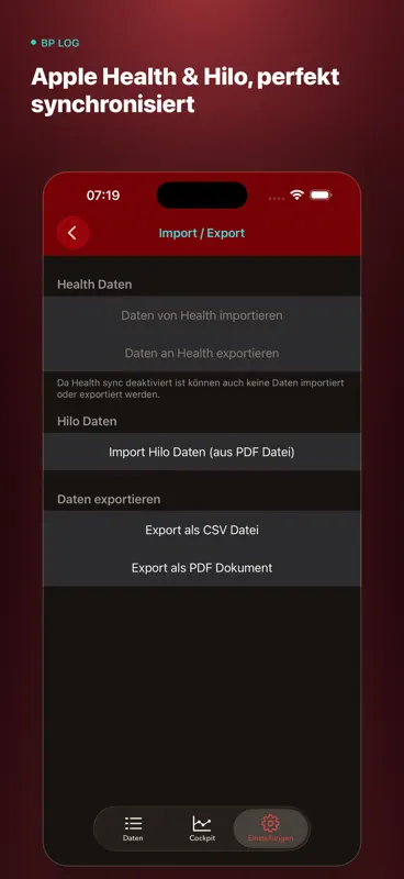 Blutdruck Log screenshot 10 of 10