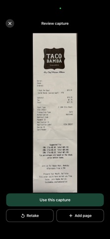 Receipt Locker iPhone screenshot