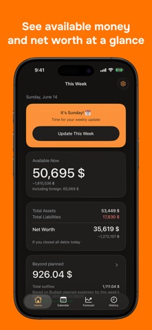 Weekly Finances screenshot