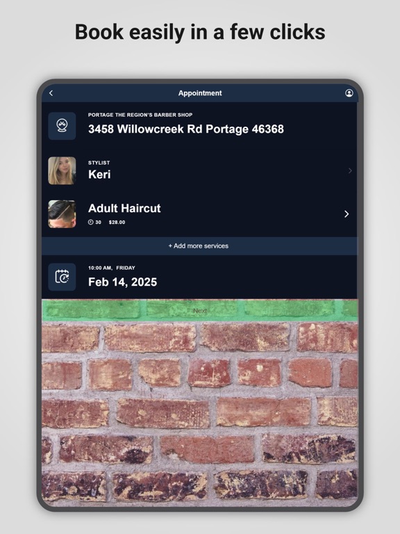 Region’s Barber Shop iPad screenshot 3 - Business app