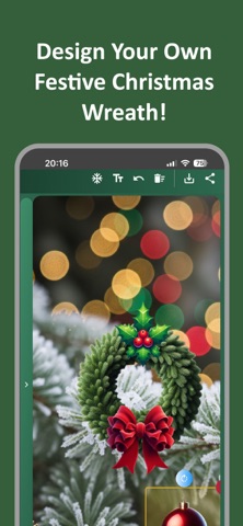 Christmas Wreath iPhone screenshot