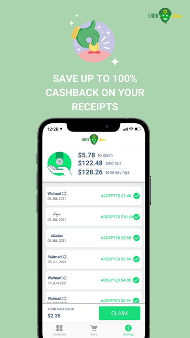 GreenJinn Cashback App Screenshot