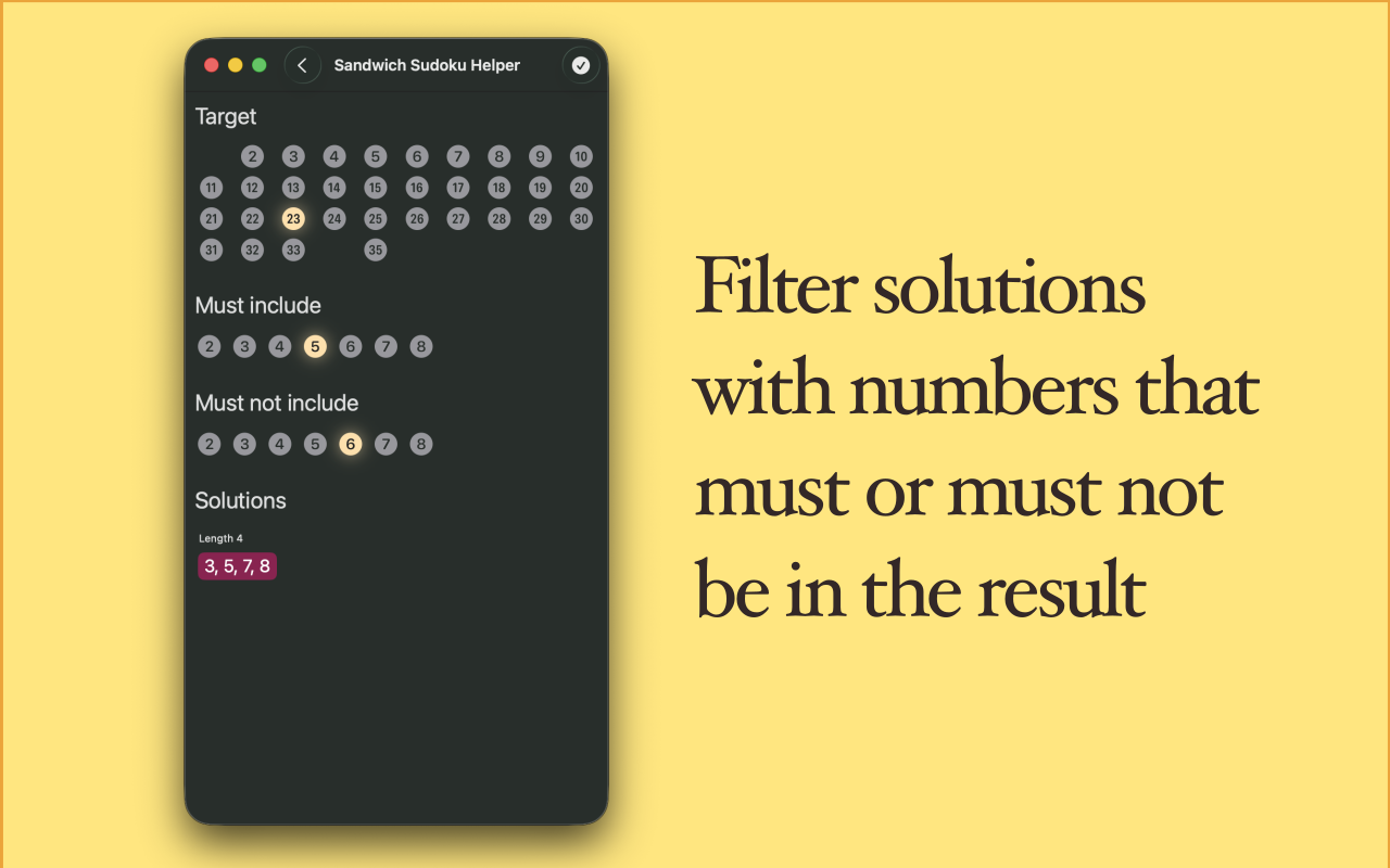 Sandwich Sudoku Helper