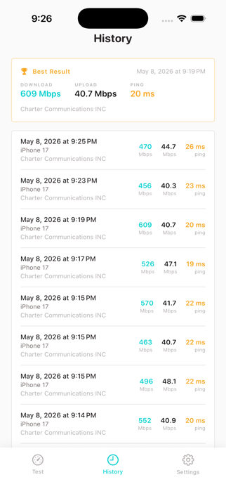 Pulse Internet Speed Test Screenshot 2 of 3