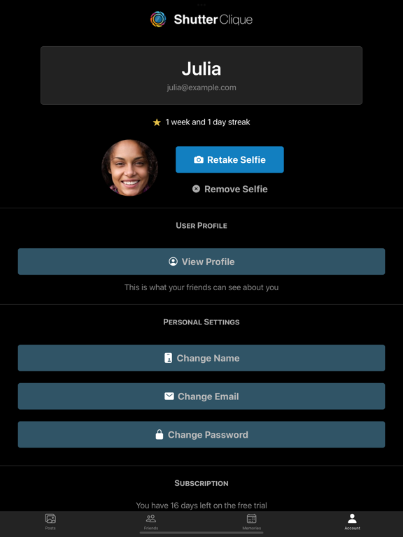 Shutter Clique iPad screenshot 6 - Social Networking app
