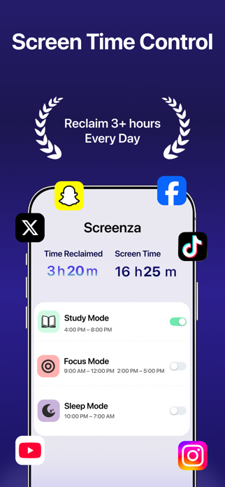 Screen time control - Screenza Screenshot 1 of 6