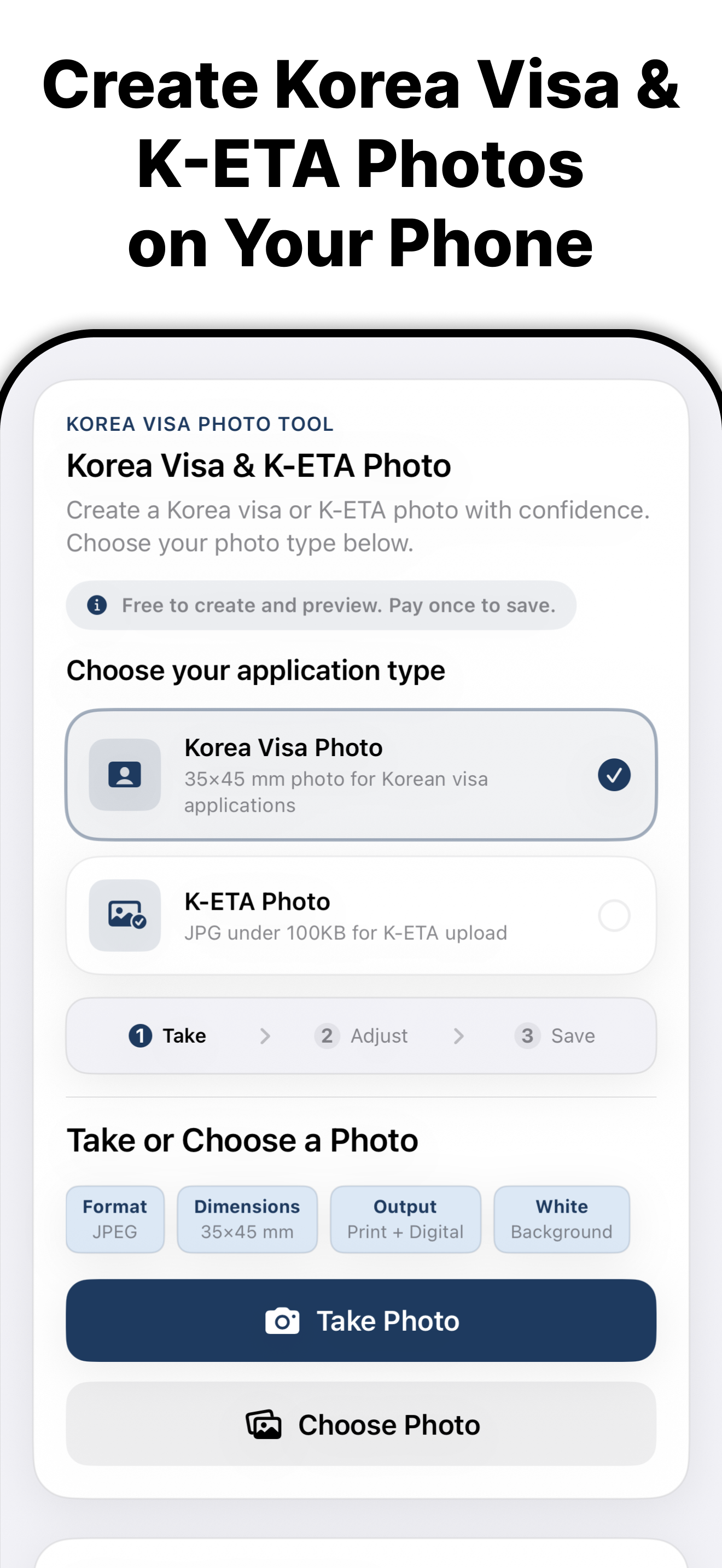 Korea Visa Photo & K-ETA
