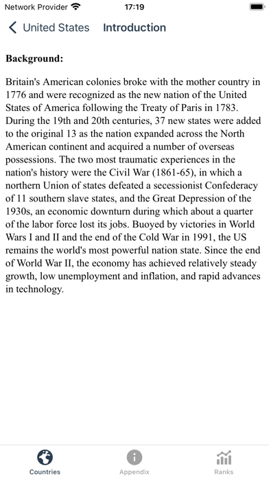 Screenshot #3 pour World Factbook Info 2025
