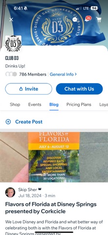 The Club D3 App iPhone screenshot