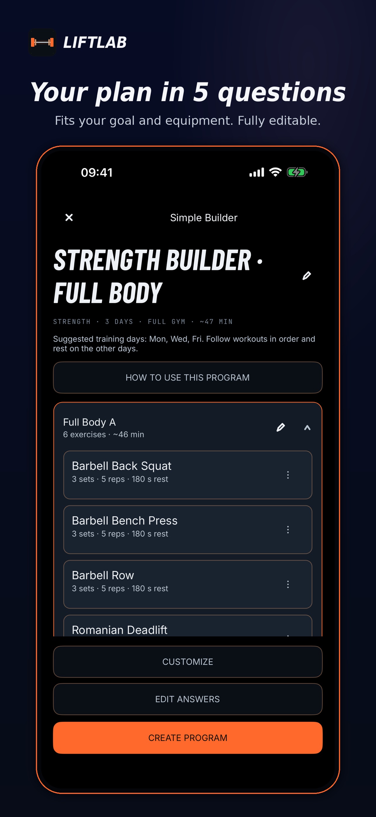 Screenshot 4 of LiftLab: Workout Tracker & Log