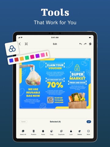 Brochure Maker - Infographic iPad screenshot