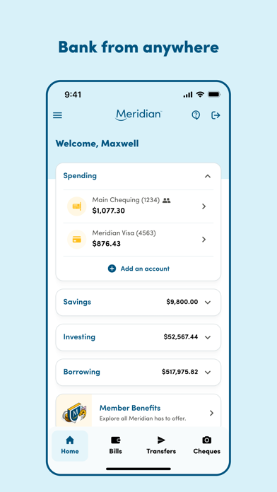 Meridian Mobile Banking Screenshot