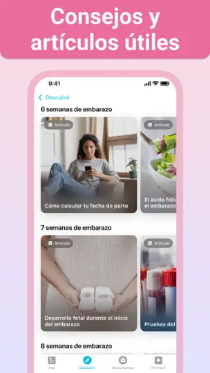 Captura de pantalla de Embarazo + | Semana A Semana en iPhone 3
