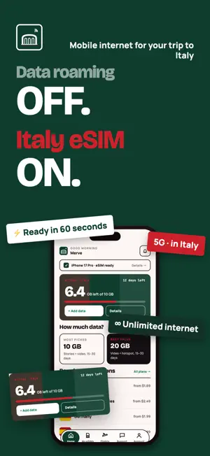 Italy eSIM: Travel Data SIM screenshot 1