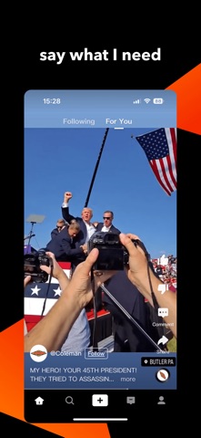 WeAM: Videos, Truth & Social iPhone screenshot