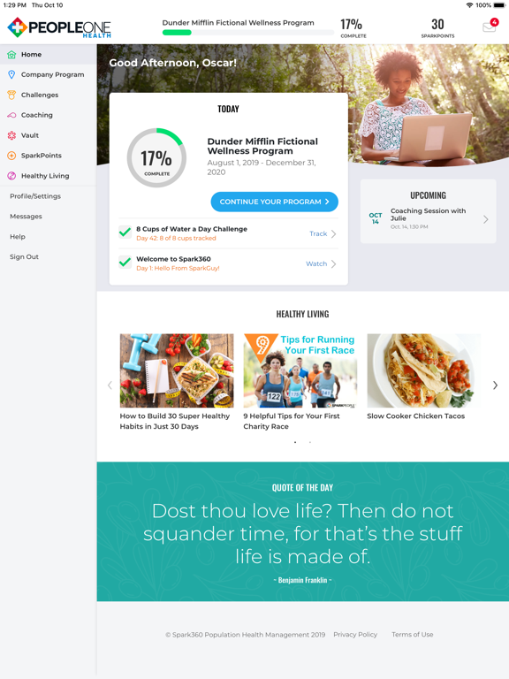Screenshot #4 pour PeopleOne Health