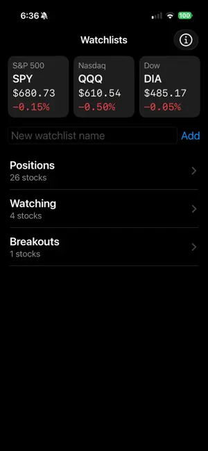 Stock Lists screenshot 1