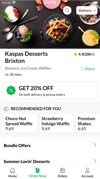 Kaspas Desserts Brixton Screenshot
