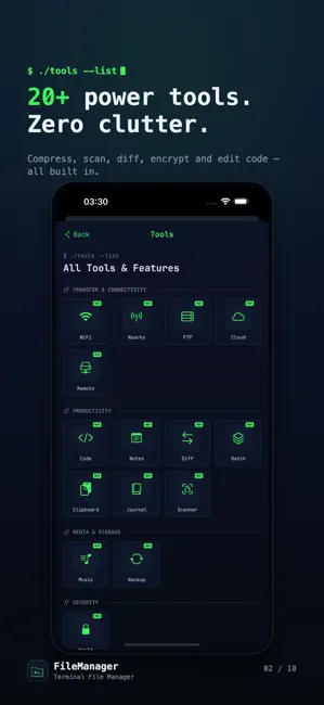 Terminal File Manager Advanced iPhone screenshot 2