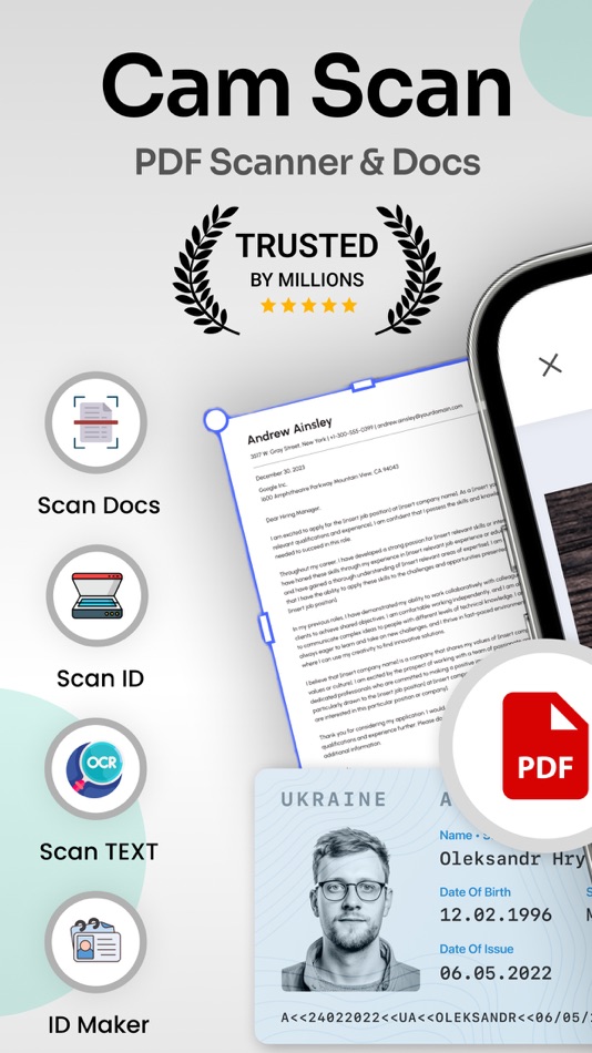 #1. PDF Maker : Doc Scanner & OCR (iOS) 由: Kartik Nakrani