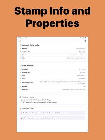 Stamp Identifier - AI iPad screenshot