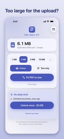 PDF Mail Fit – Shrink to Size screenshot 1