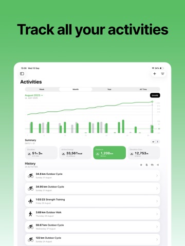 Gentler Streak Workout Tracker iPad screenshot