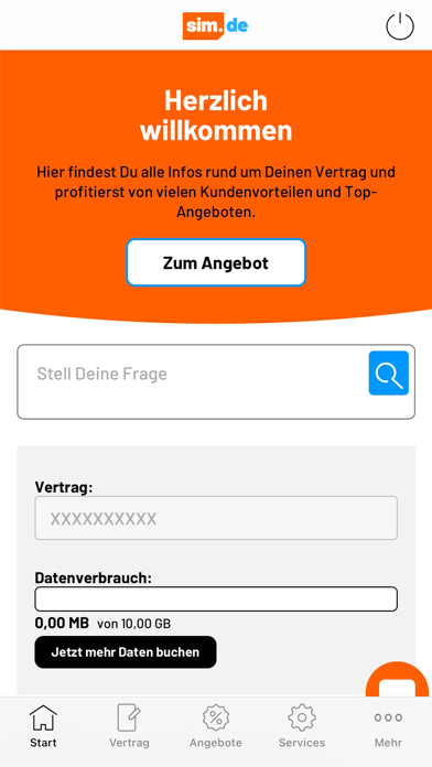 Screenshot #1 pour sim.de Servicewelt