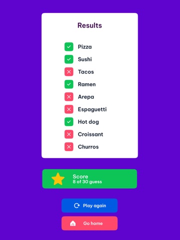 Guess who I am game - words up iPad screenshot
