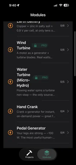 Screenshot von Wattsmith auf dem iPhone 2