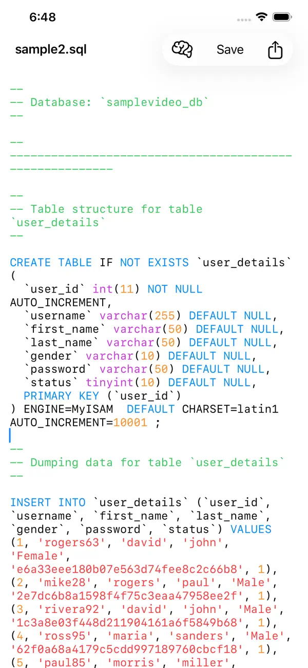 #4. SQL Editor Lite (iOS) Ved: mustafa hamdan