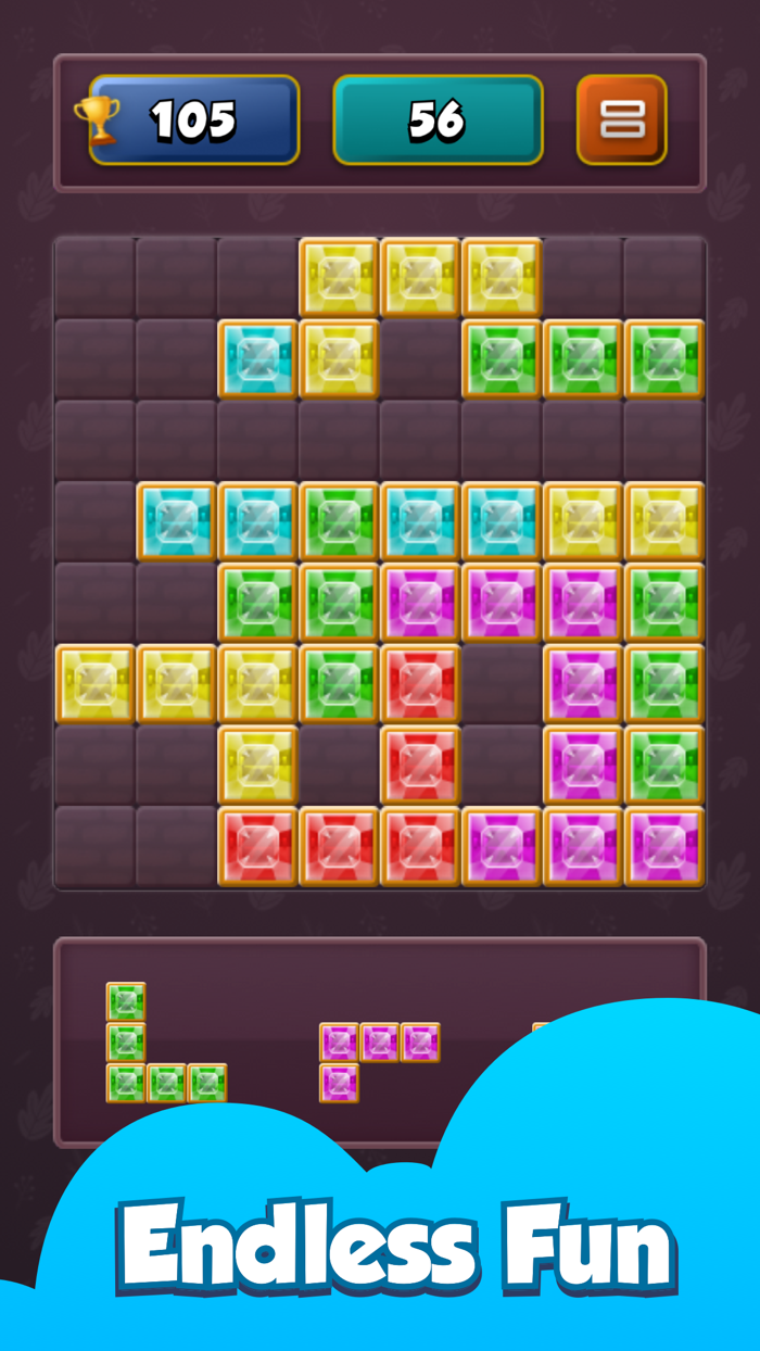 Gems Puzzle - Matching Blocks