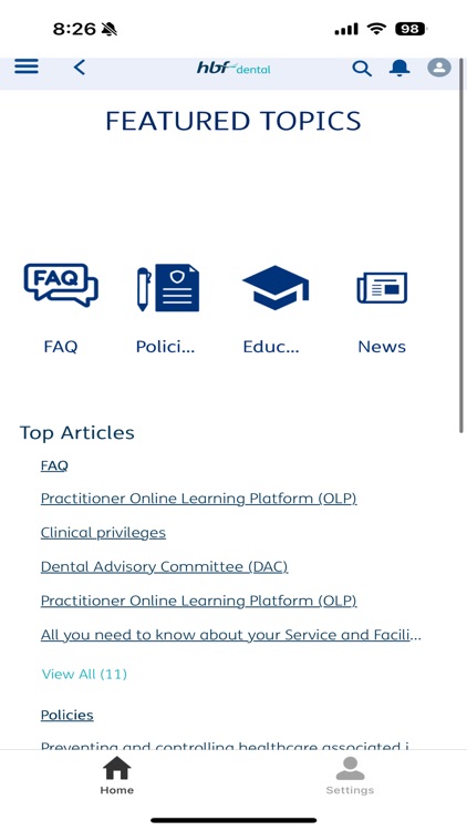 HBF Dental Practitioner Portal