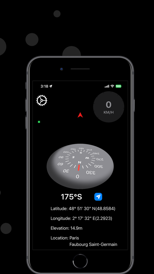 #2. Swift Compass (iOS) 由: Poh Earr Tan