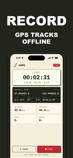 GPS Tracks & Logger - MyGPSLog screenshot 1