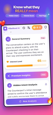VibeRead AI: Chat Decoder iPhone screenshot