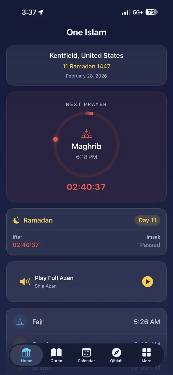 #1. One Islam (iOS) โดย: Leonardo Lawrence