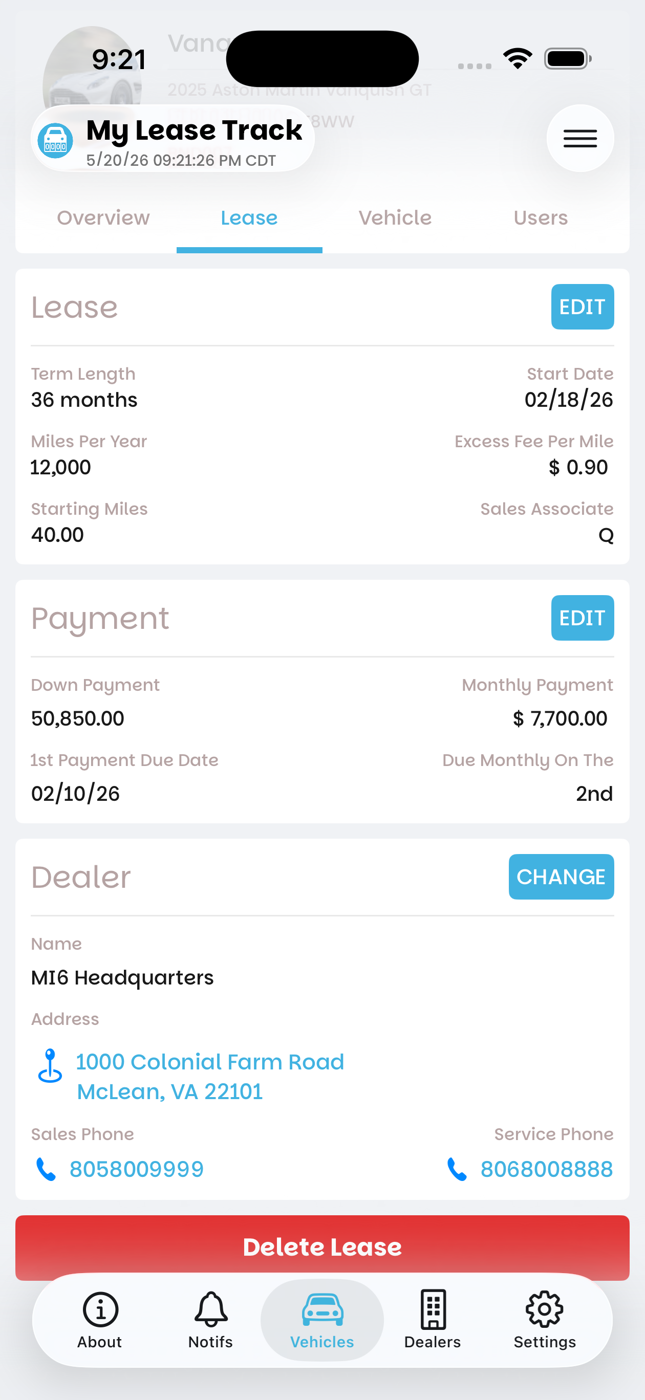 My Lease Track