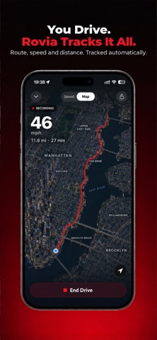Rovia: Speed & Drive Tracker iPhone screenshot 2