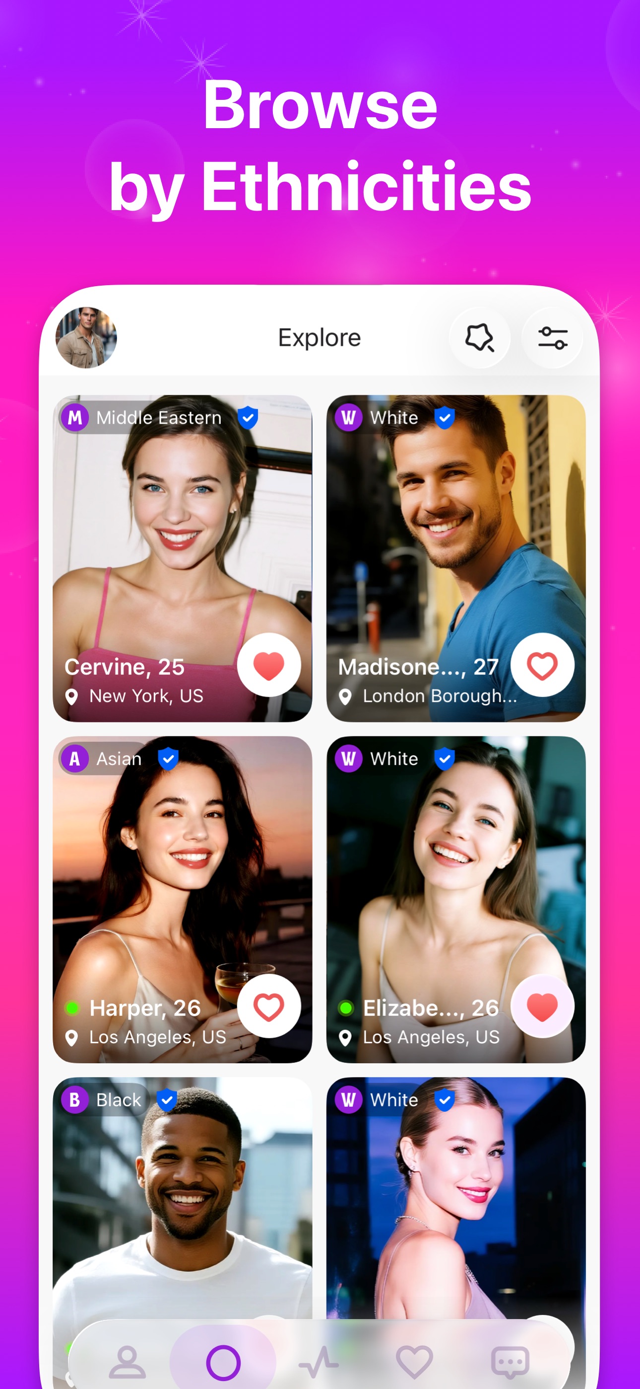 Screenshot 3 of Black White Dating App: ICupid
