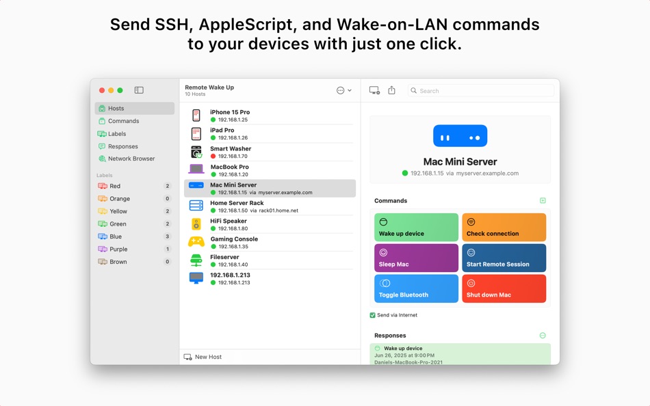 #1. Remote Wake Up (macOS) 게시자: Daniel Witt