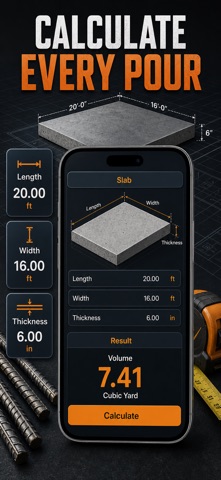 Concrete Calculator & Rebar iPhone screenshot