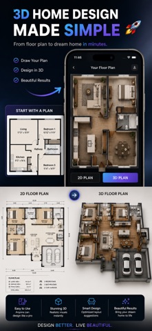 Floor Planner AI & Home Decor iPhone screenshot