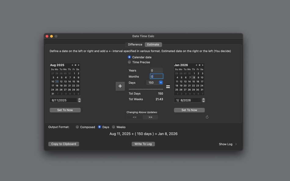 #9. Date Time Calc 2 (macOS) 作者: Roberto Panetta