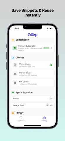 CopyStack: Clipboard Manager screenshot