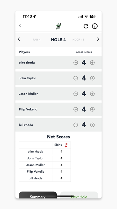 Press Golf App Screenshot