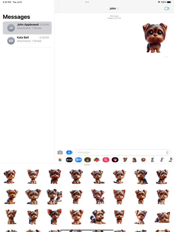 Screenshot #4 pour Sad Yorkshire Terrier Stickers