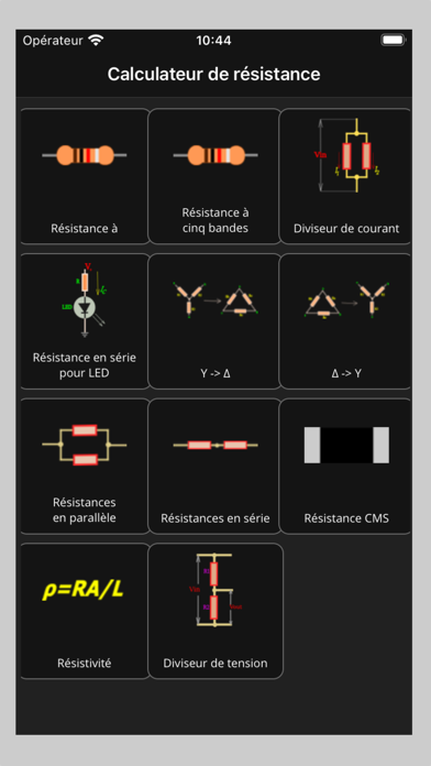 Screenshot #2 pour Calculs de résistance