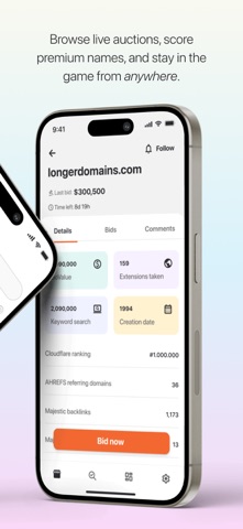 Namecheap Auctions screenshot